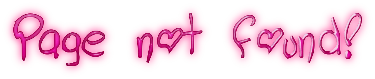 Pink text, 404 Not Found